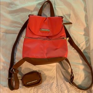 Steve Madden trendy mini backpack purse & wallet.